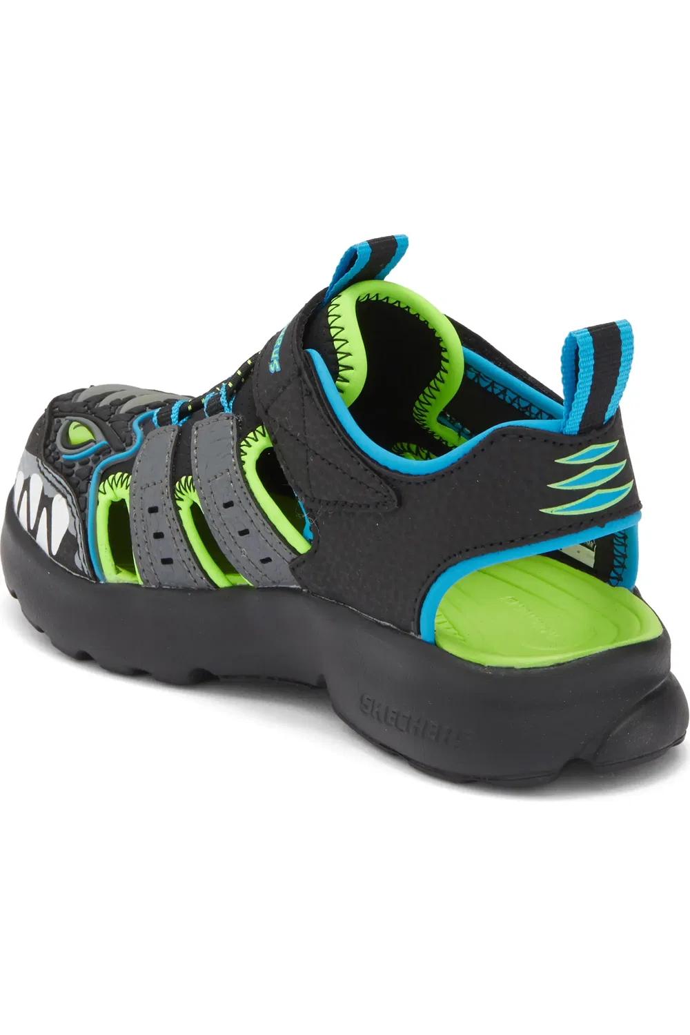 Детские сандалии легкие с подсветкой Skech-O-Saurus 2.0 SKECHERS, Black Multi — фото 2