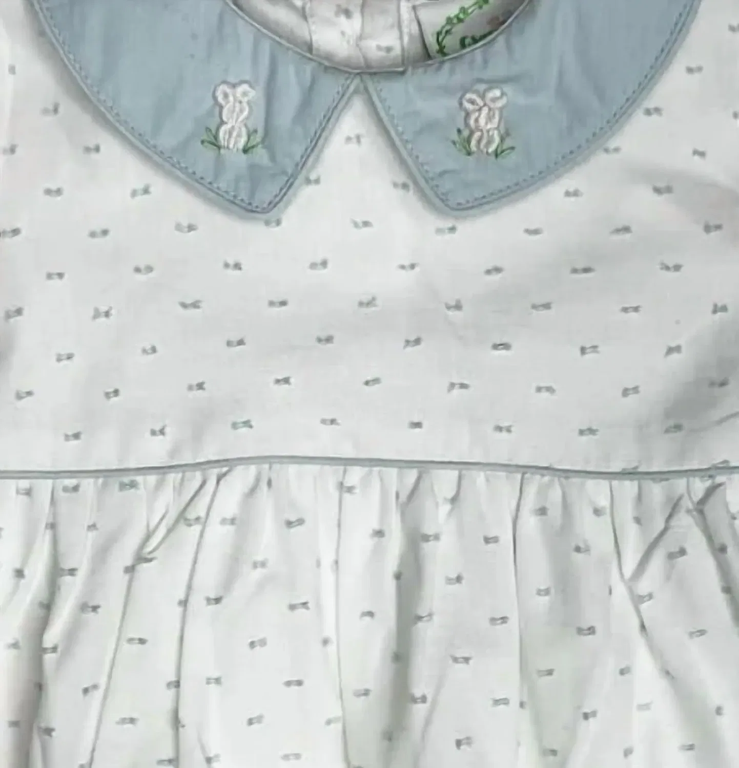 Детский боди-комбинезон в горошек с коротким рукавом Peter Bubble Grace & James Kids, Light Blue — фото 2