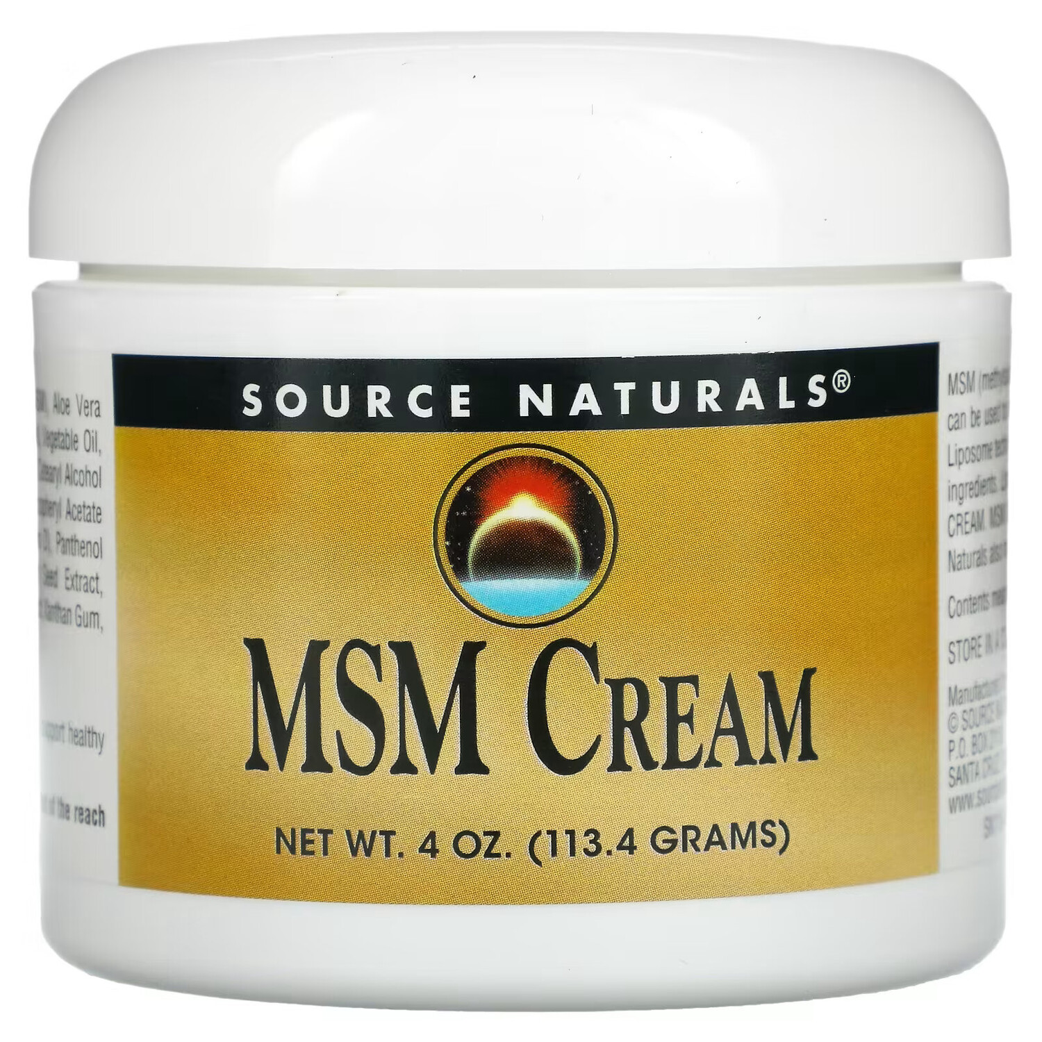 

Source Naturals, Крем с МСМ, 113,4 г (4 унции)