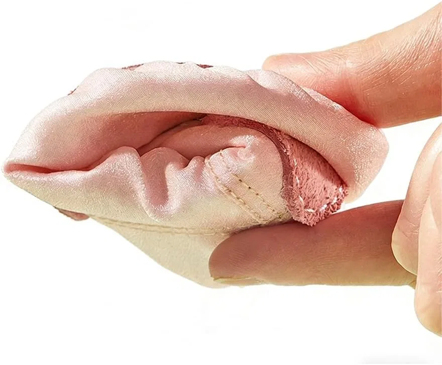Детские балетки для девочек с блестками Glossy cloud satin inupon, Baby Pink — фото 2