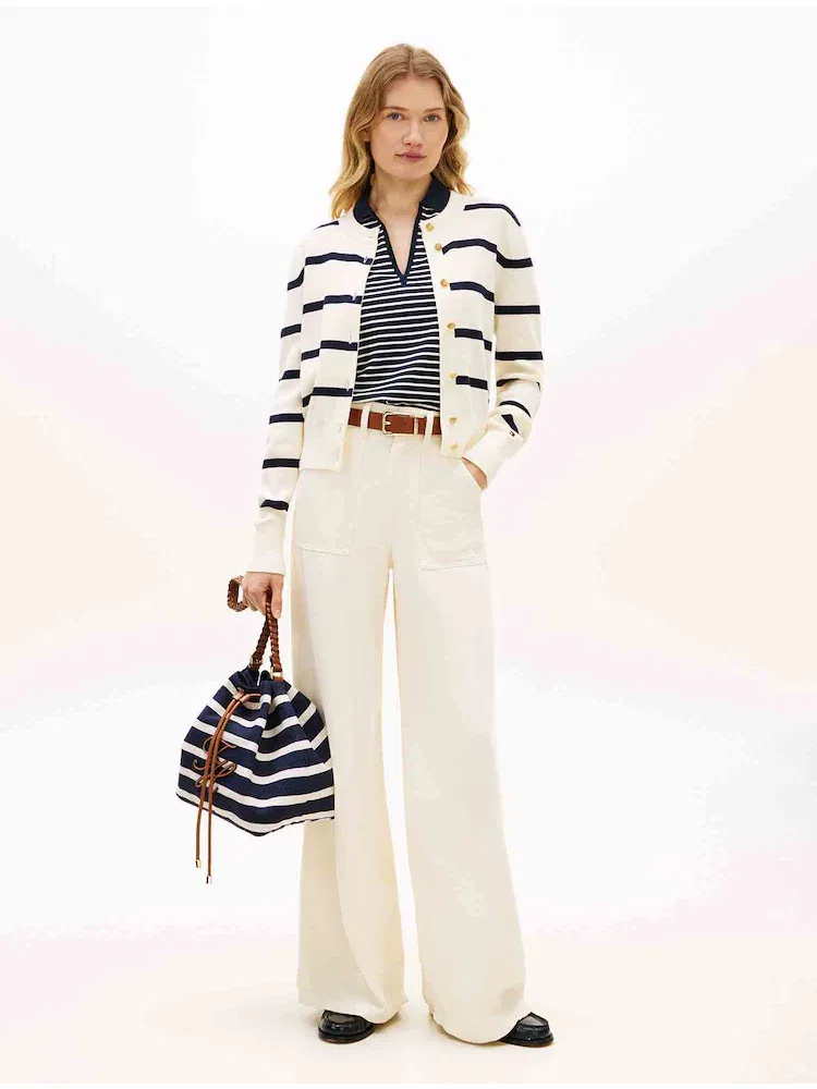 Кардиган полоска TOMMY HILFIGER, Beige — фото 3