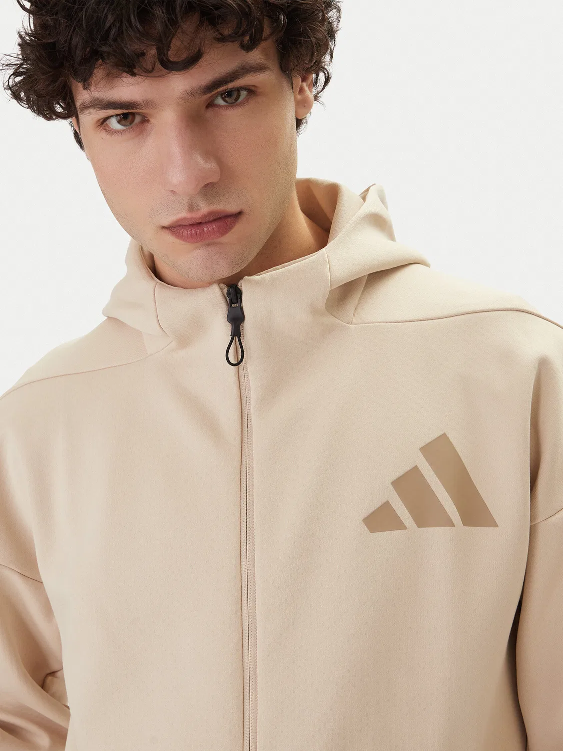 Мужская толстовка стандартного кроя Z.N.E Adidas, бежевый — фото 4