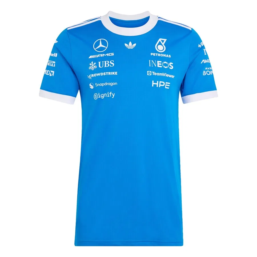 Футболка ADIDAS PERFORMANCE «Mercedes-AMG Petronas Formula 1 Team Blue Wonder Driver» синего цвета