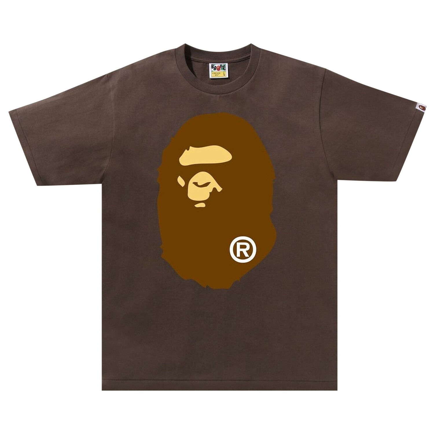 

BAPE Футболка Big Ape Head, коричневая, Коричневый, BAPE Футболка Big Ape Head, коричневая