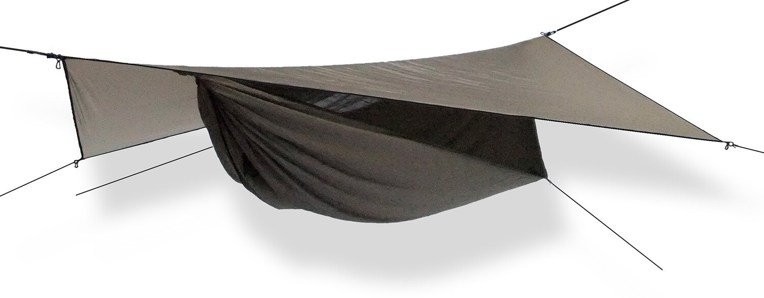 

Сверхлегкий гамак Explorer Asym на молнии Hennessy Hammock, коричневый