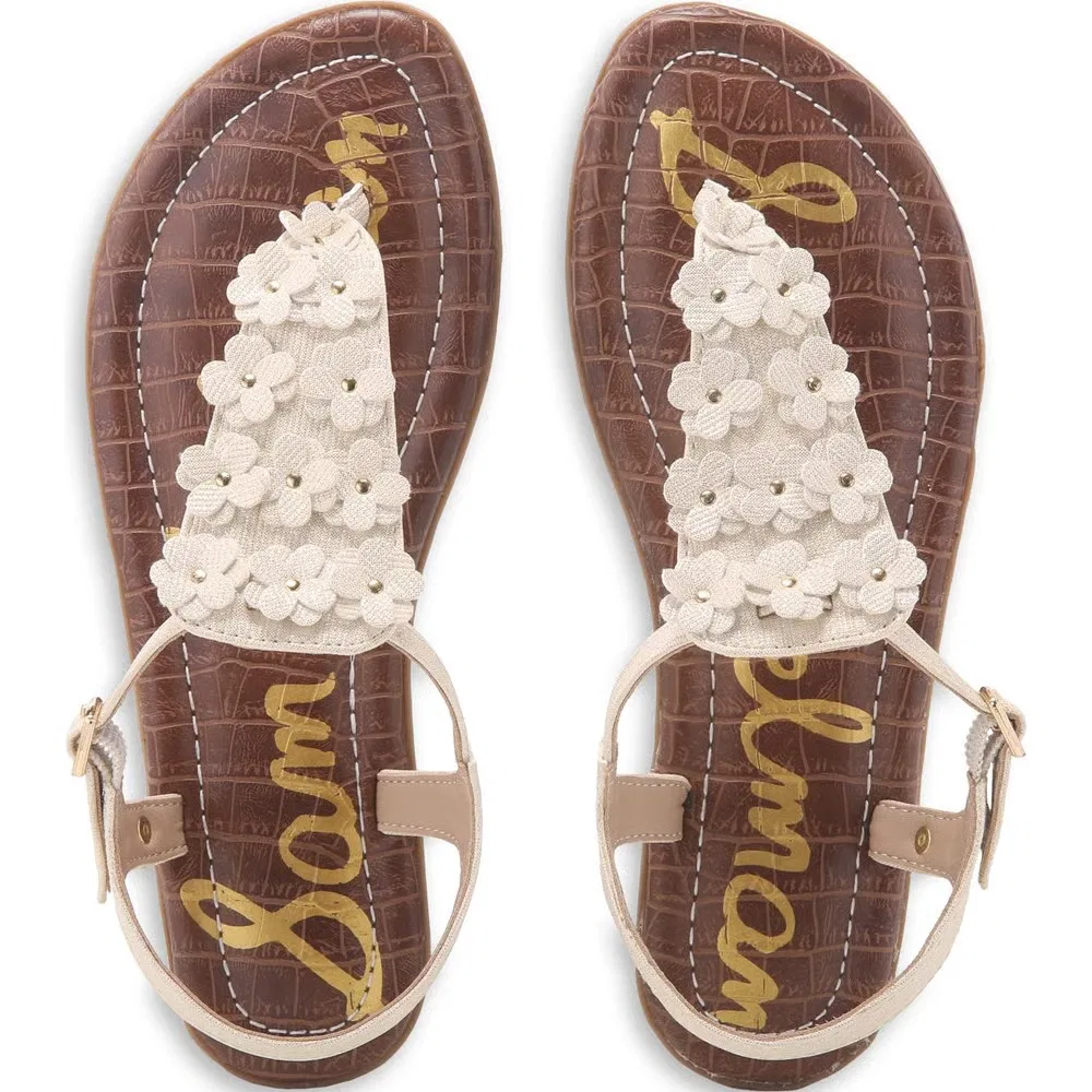 Детские сандалии Gigi с цветочным принтом Sam Edelman, Gold — фото 4
