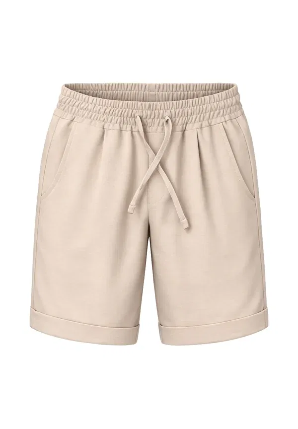 Шорты хлопковые Bermuda Over/D, Beige, бежевый