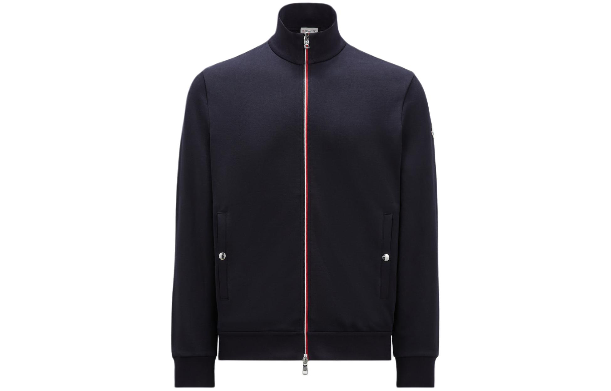 

Курка-бомбер с логотипом Moncler, полуночно-синий