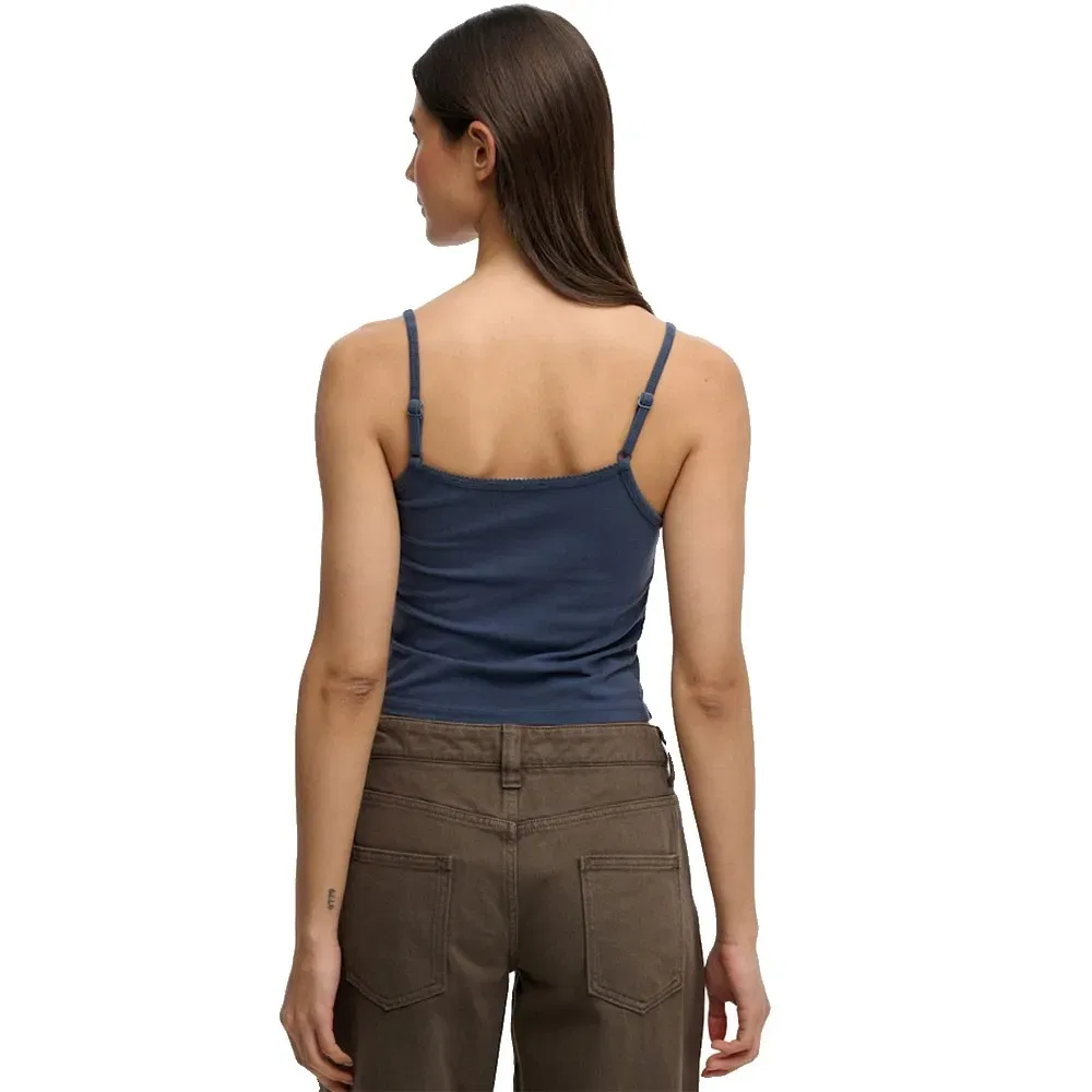 Женская майка на бретелях с принтом Athletic Essential Graphic Cami Superdry, Blue — фото 2