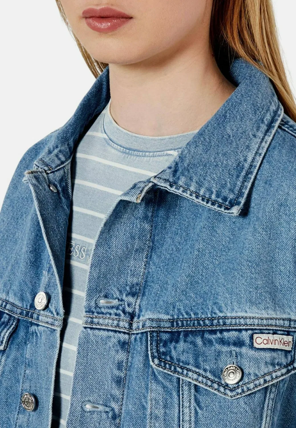 Джинсовая куртка Calvin Klein, Blu — фото 4