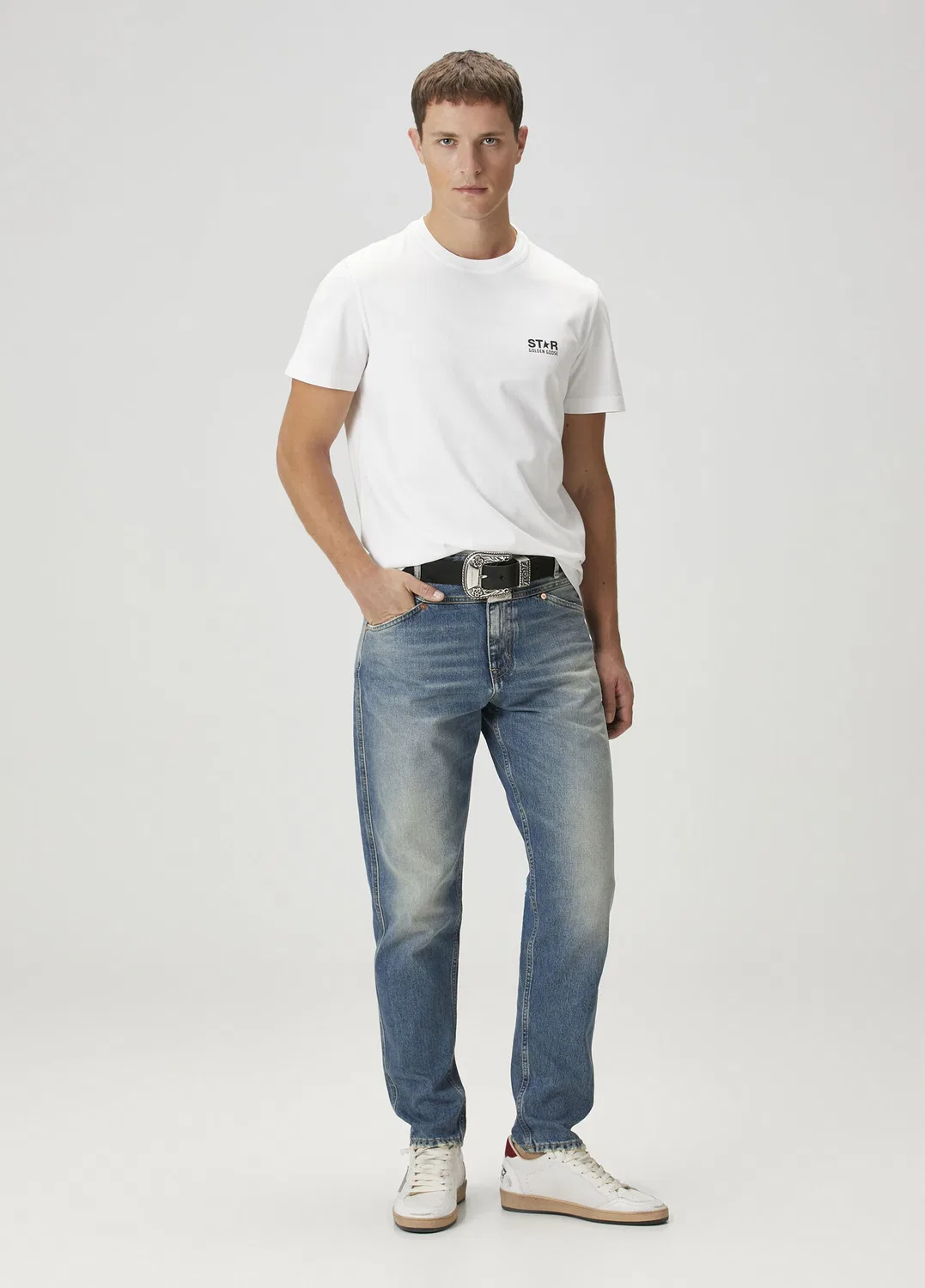 Футболка Regular Fit Star Golden Goose, siyah-beyaz — фото 2