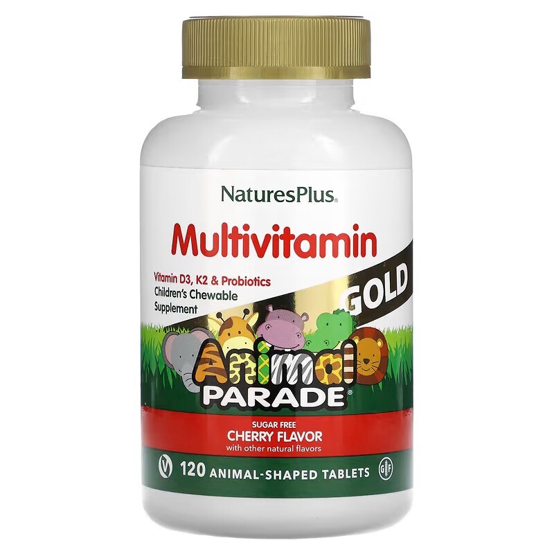 

Мультивитамины для детей NaturesPlus вишня, 120 таблеток