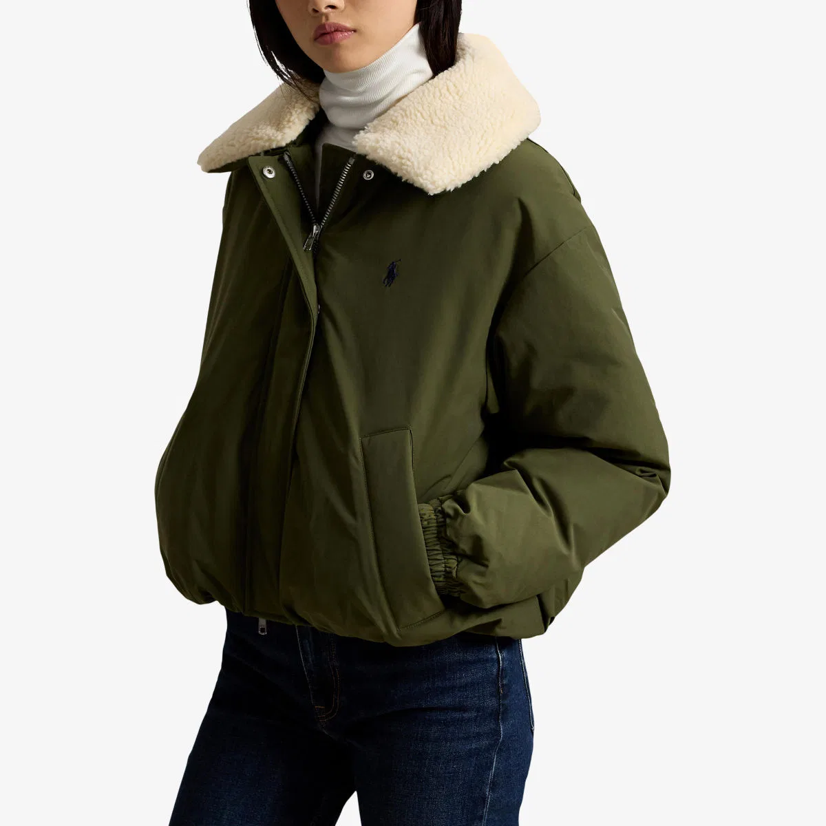 Стеганая куртка с воротником из искусственной овчины Polo Ralph Lauren — фото 3