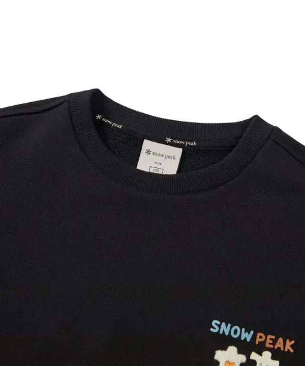 Свитшот детский с графическим принтом, Snowpeak Apparel Kids, черный — фото 4