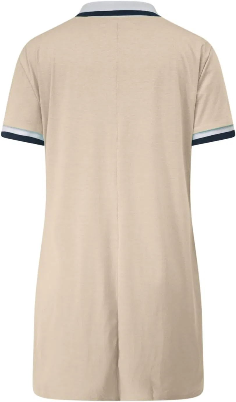 Женское спортивное платье поло с отложным воротником Golf Tennis Dress, Khaki — фото 4