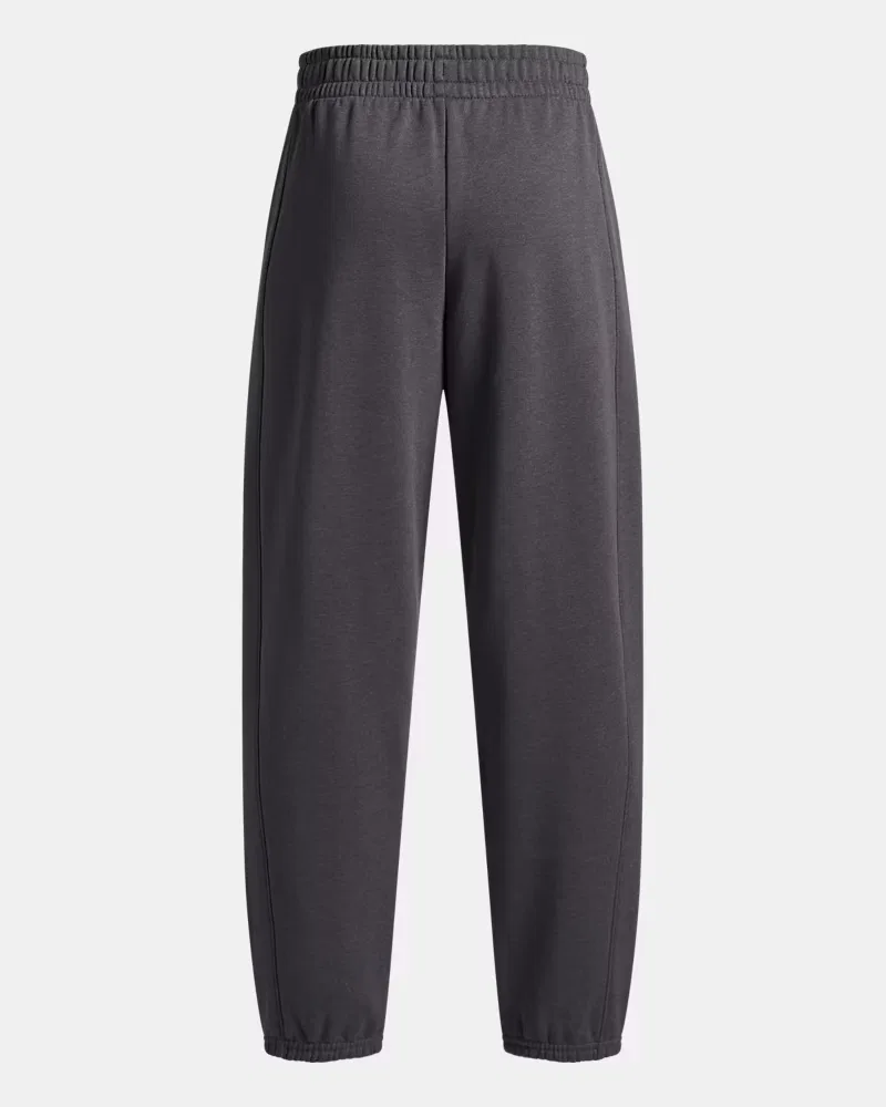 Спортивные штаны 66 см утепленные начесом UA Rival Fleece UnderArmour, Castlerock Light Heather/White — фото 2