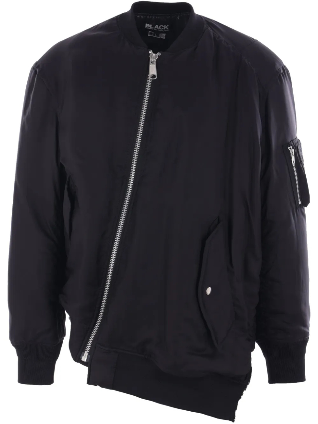 

Двусторонний бомбер асимметричного кроя Comme Des Garçons черного цвета Black Comme Des Garçons, черный