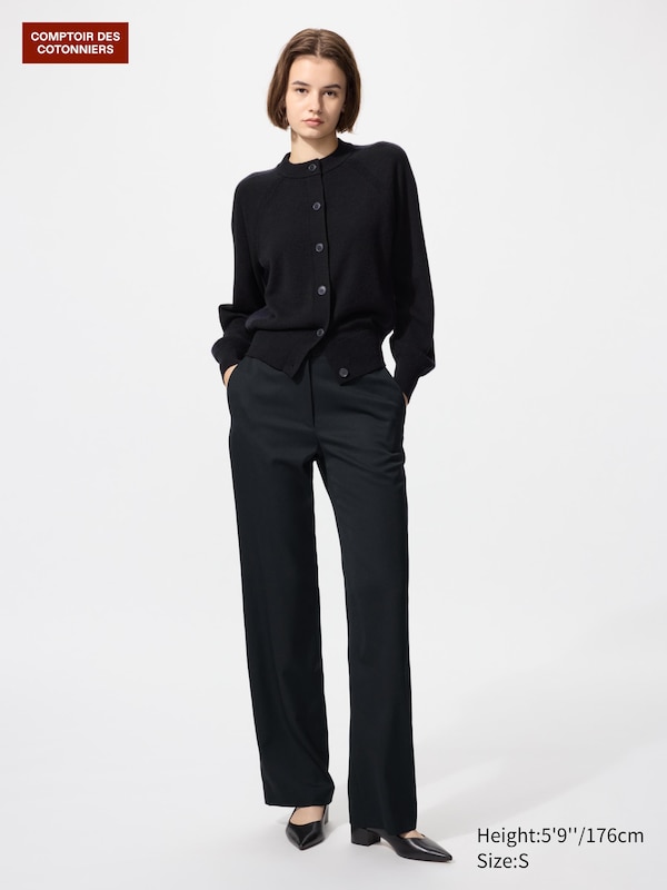 

Прямые шерстяные брюки Uniqlo, 09 black