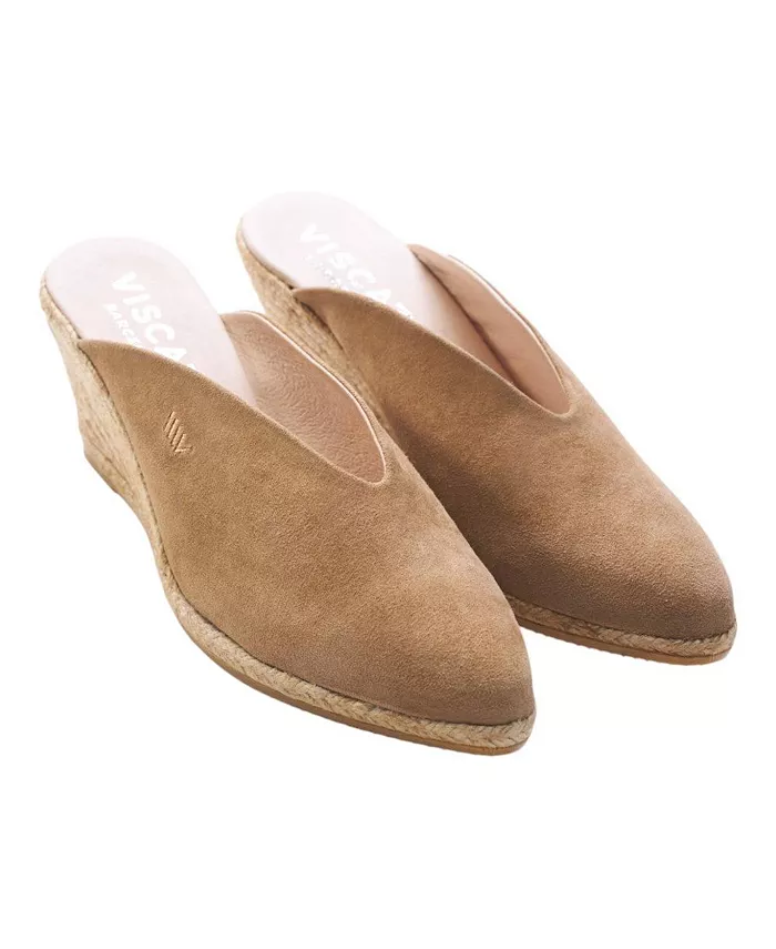 Туфли-мюли на клиновидной подошве Truja Suede Espadrille VISCATA, коричневый — фото 3