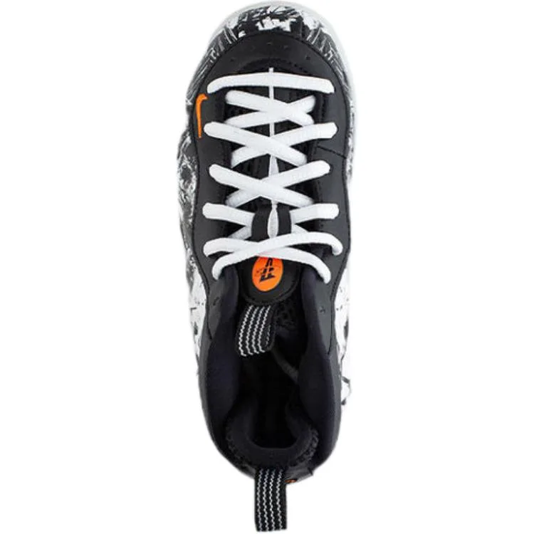 Nike Кроссовки баскетбольные Foamposite One высокие черно-белые детские — фото 4