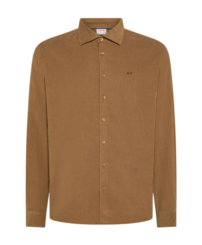 

Светлая вельветовая рубашка Sun68, коричневый