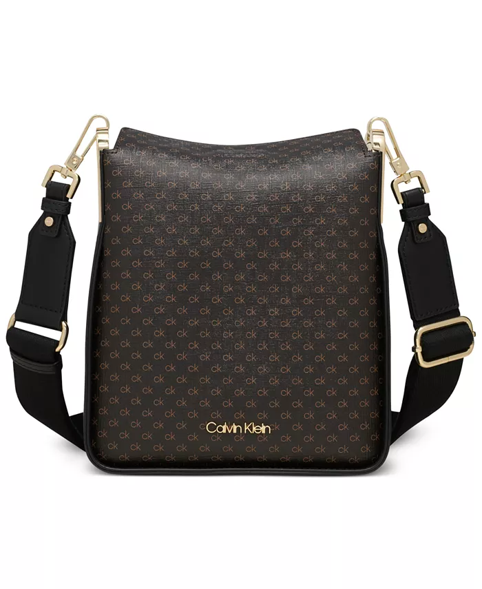 

Фирменная регулируемая сумка-кроссбоди Fay с магнитным клапаном Calvin Klein, коричневый