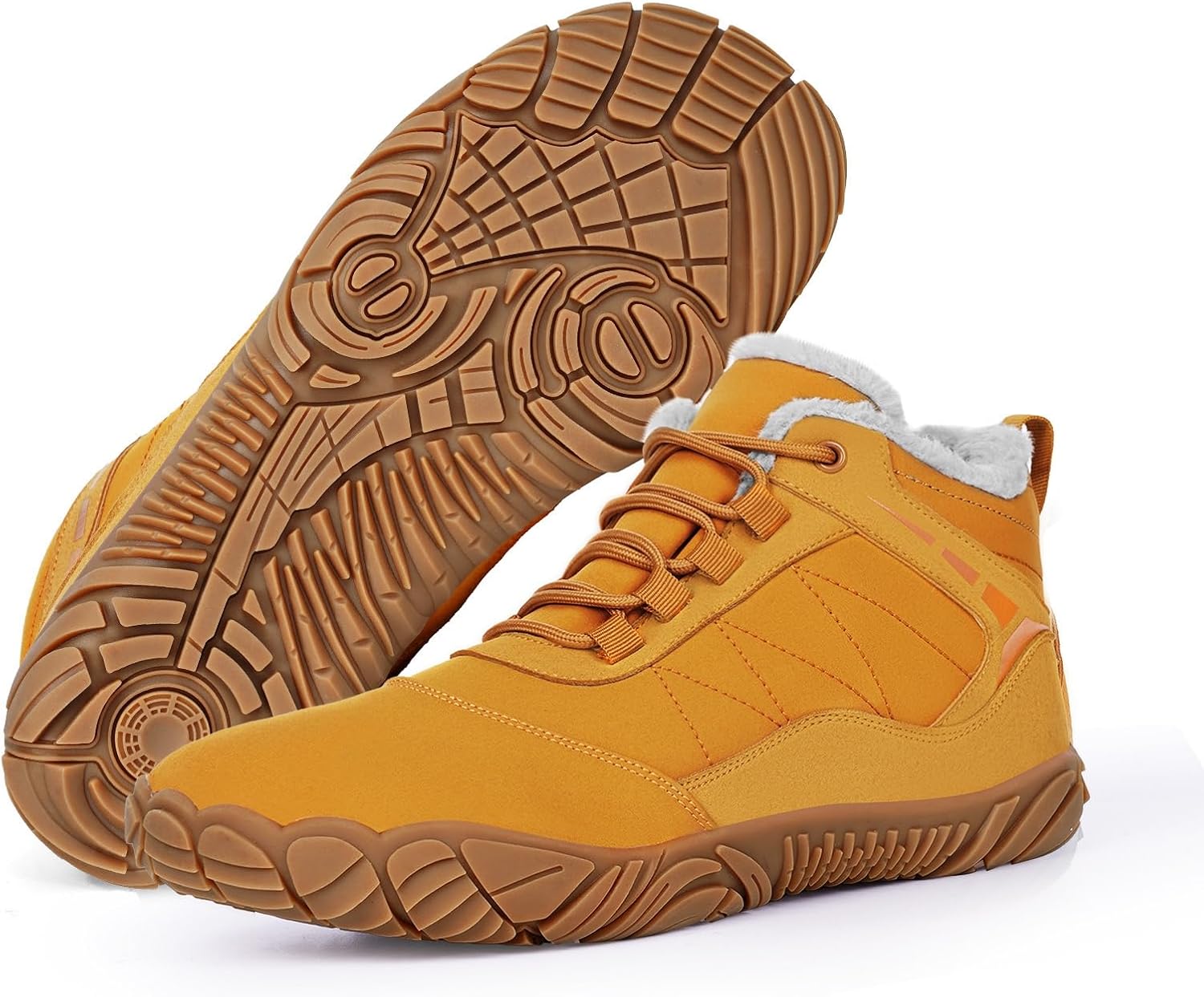 

Зимние женские ботинки FANGARDEN для женщин, зимняя обувь для мужчин, походные ботинки с удобным теплым мехом, ботильоны на молнии, водонепроницаемые короткие ботинки, желтый