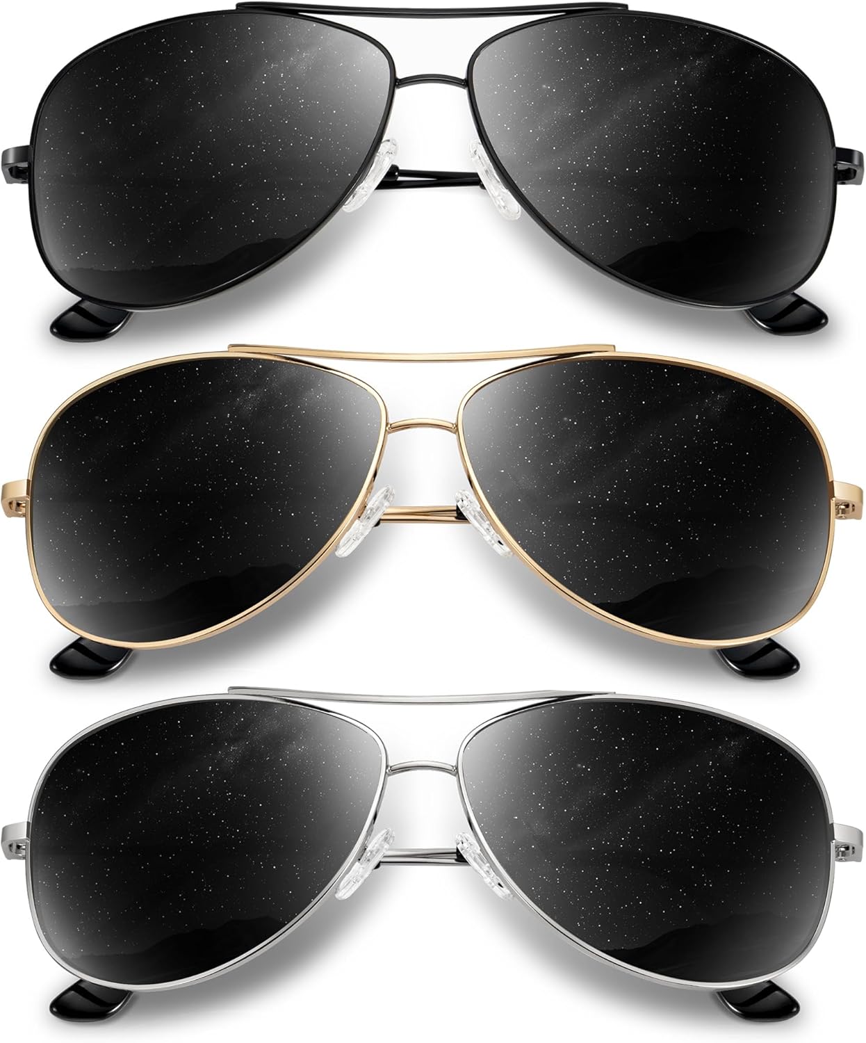 

Поляризованные солнцезащитные очки-авиаторы KALIYADI для мужчин и женщин: легкие поляризованные солнцезащитные очки с улучшенной защитой UV400 для вождения, A4-black Black/Gold Black/Silver Black