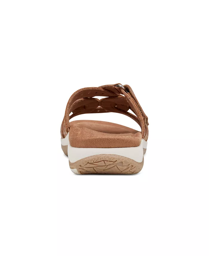 Женские сандалии Sassoni Strappy Slip-On Earth, коричневый/бежевый — фото 3