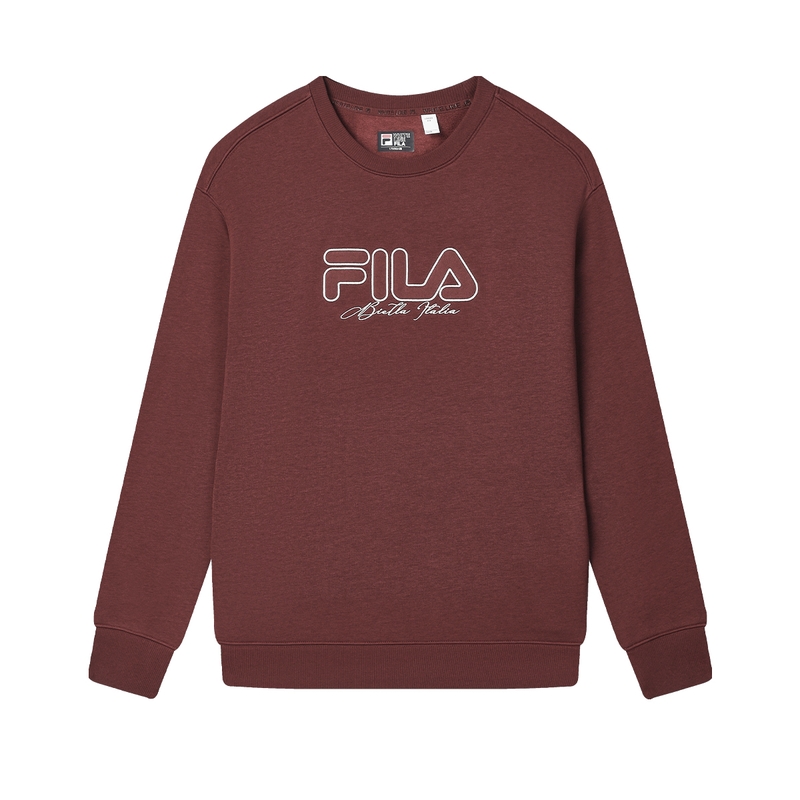

Оригинальный свитшот унисекс винного цвета FILA