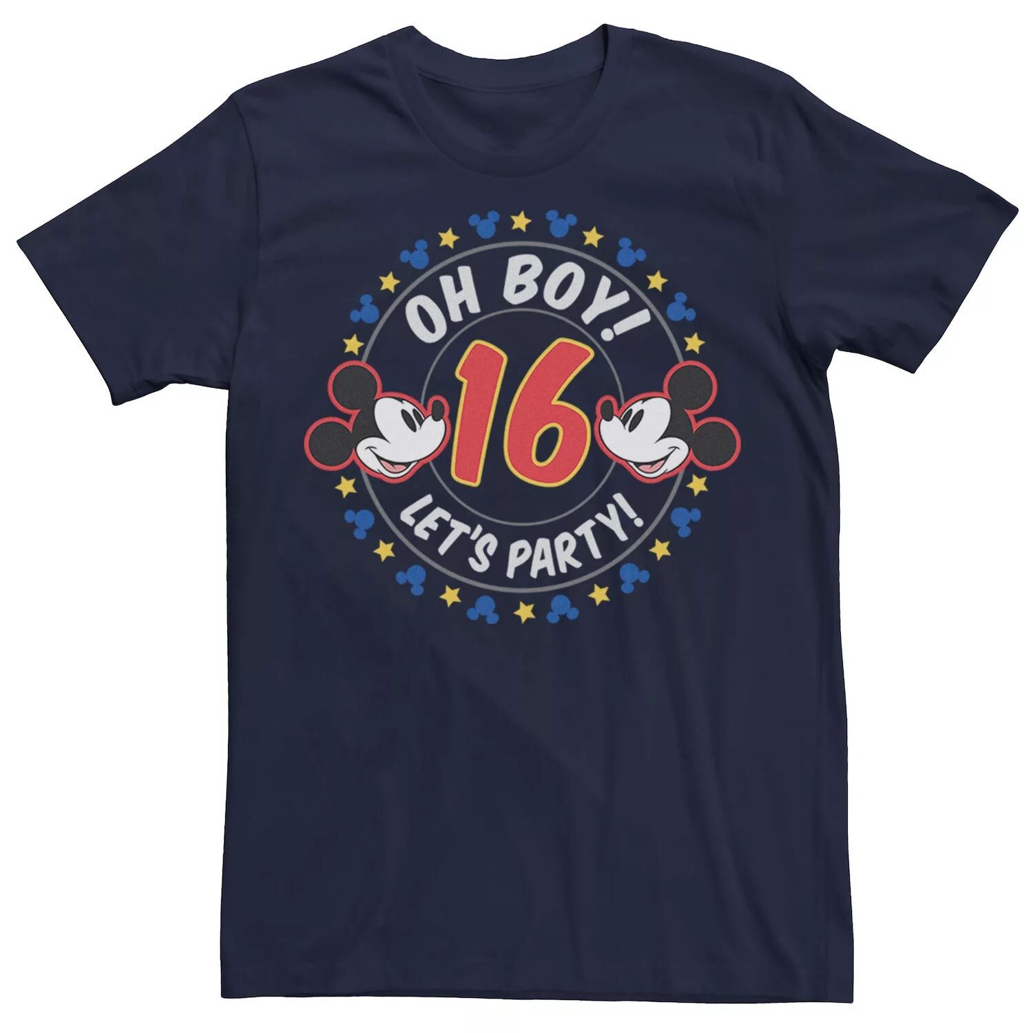 

Мужская футболка «Микки и друзья Oh Boy Let's Party» на 16-летие Disney