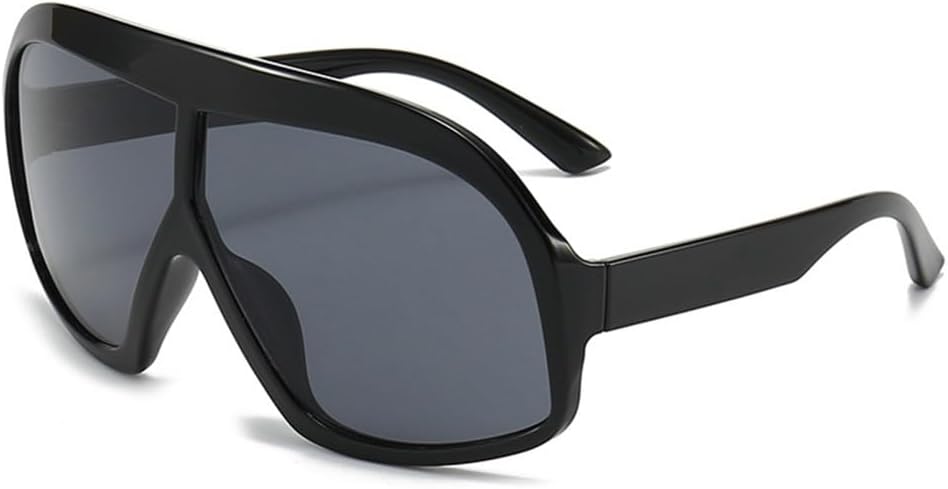 

Винтажные солнцезащитные очки большого размера для женщин в стиле панк, солнцезащитные очки-щитки для мужчин, большие очки в оправе, защита от УФ-излучения UV400 MTZJH, C1