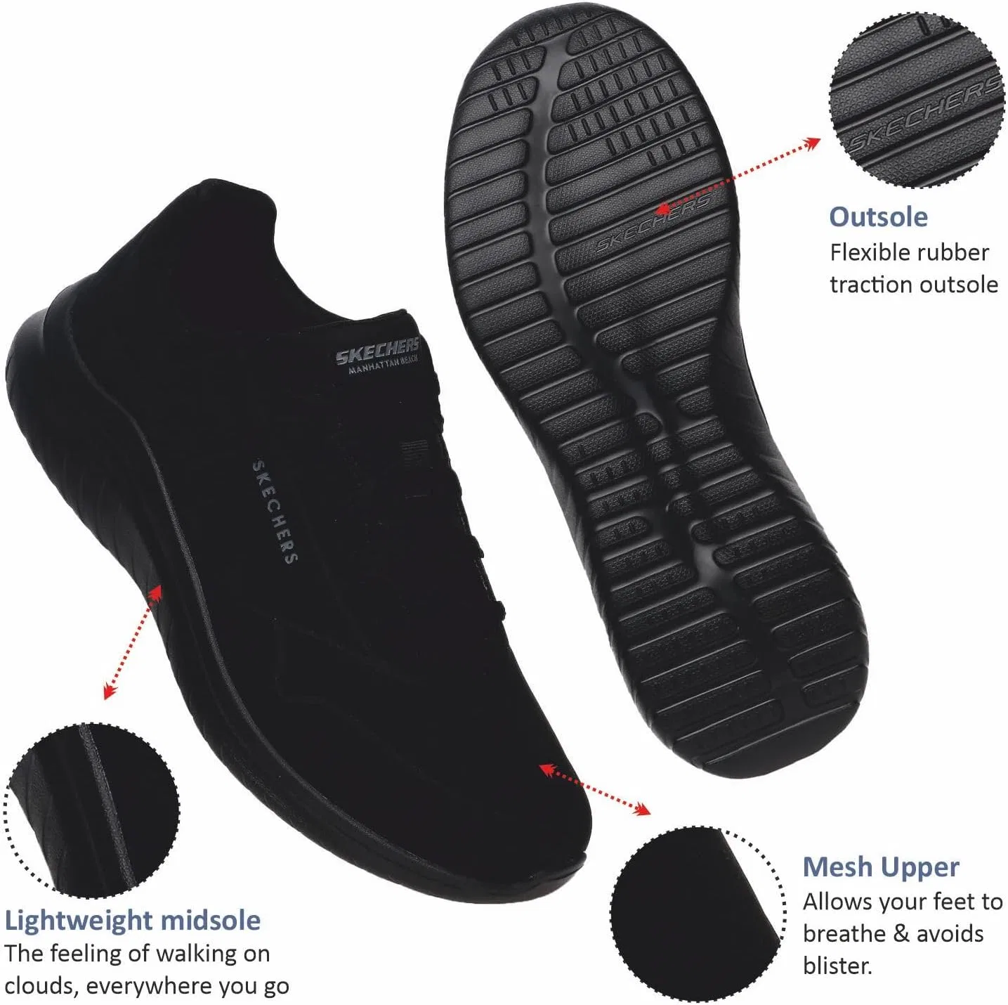 Мужские кроссовки Skechers Ultra Flex 2.0 Vicinity, Black — фото 4