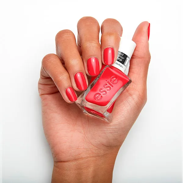 Лак для ногтей с эффектом геля Gel Couture New Essie, цвет sizzling hot — фото 4