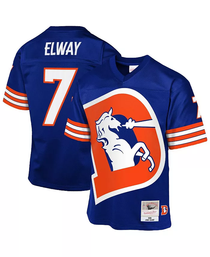 

Футболка для подростков John Elway Royal Denver Broncos 1998 Throwback Fashion Jersey Mitchell & Ness