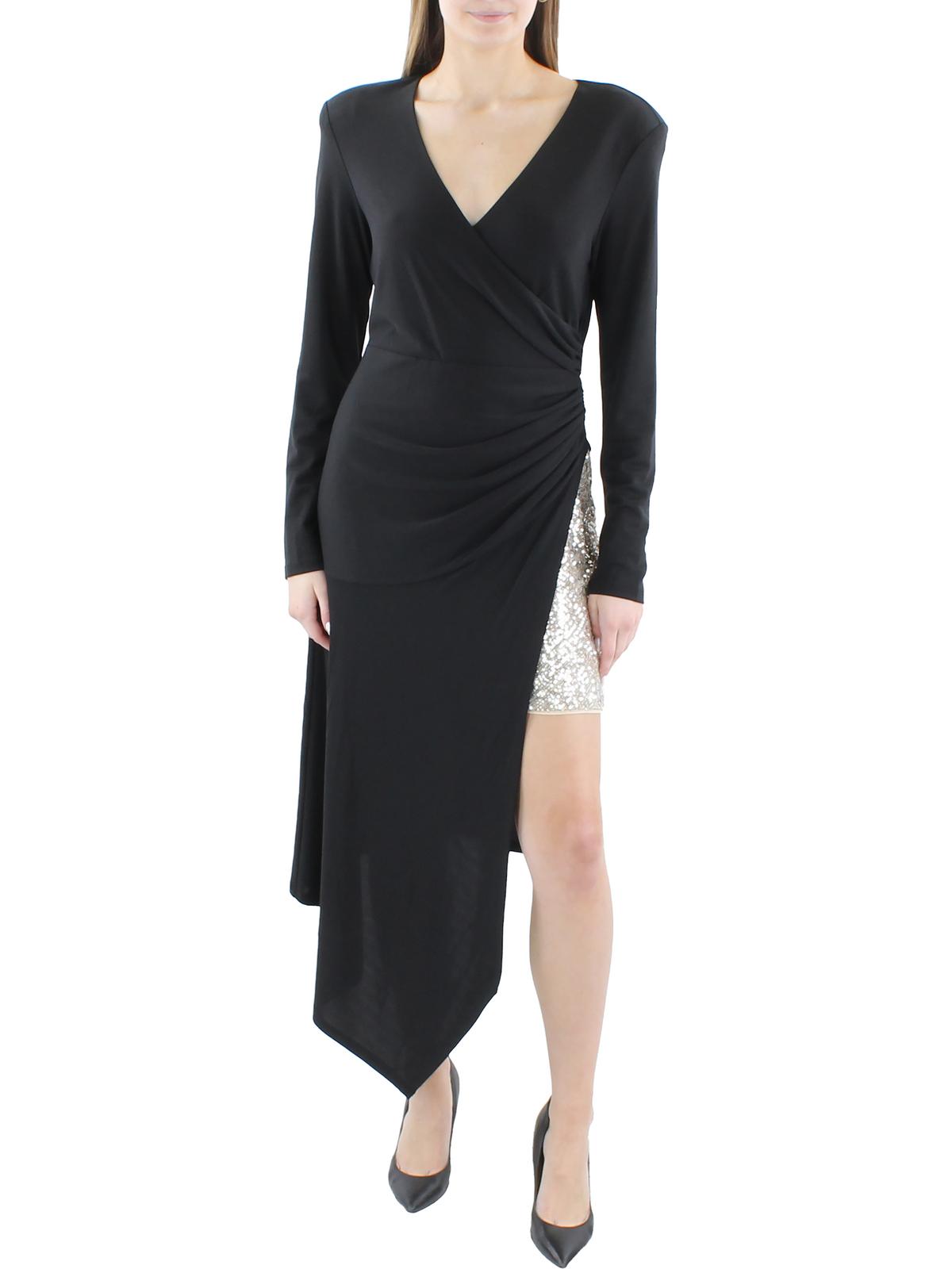 

Женское коктейльное и вечернее платье миди с пайетками BCBGMAXAZRIA