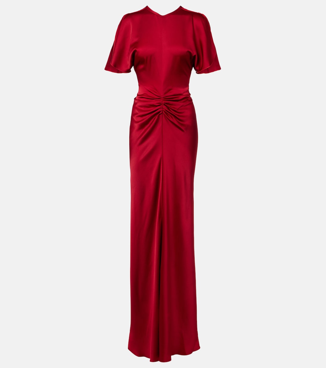 

Платье из плиссированного креп-сатина с накидкой Victoria Beckham, Rose