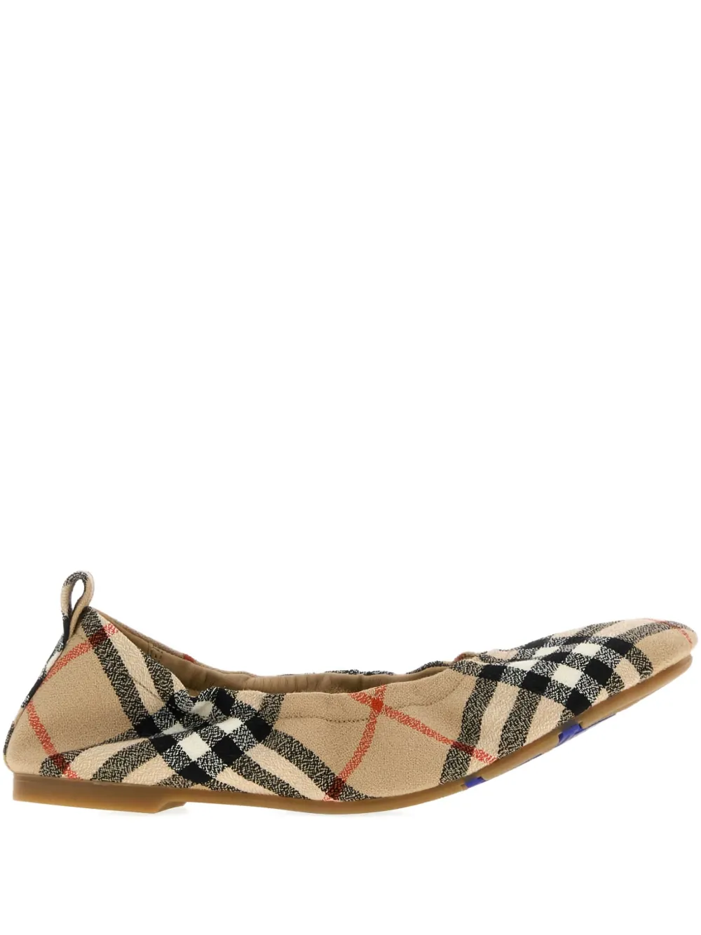 Балетки в клетку BURBERRY, нейтральный
