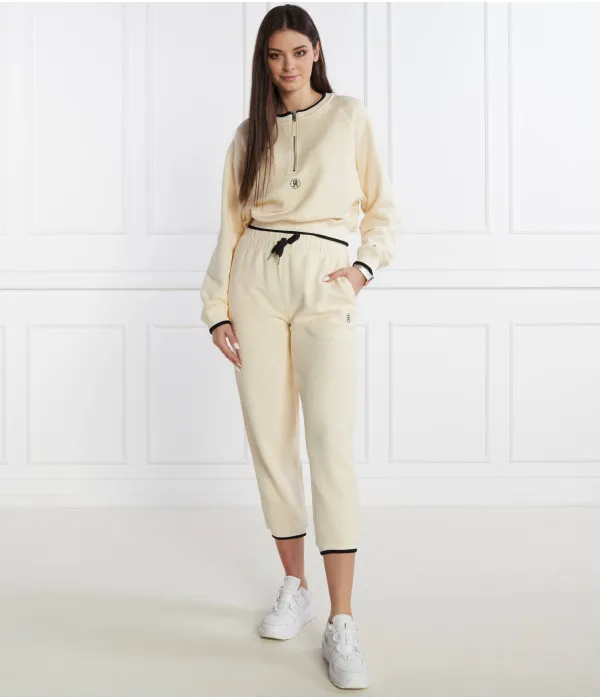 Текстурированная толстовка Cropped fit Tommy Hilfiger, белый — фото 2