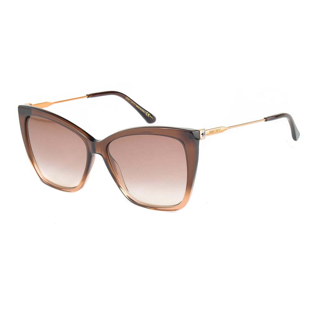 

Коричневые металлические солнцезащитные очки Jimmy Choo Eyewear