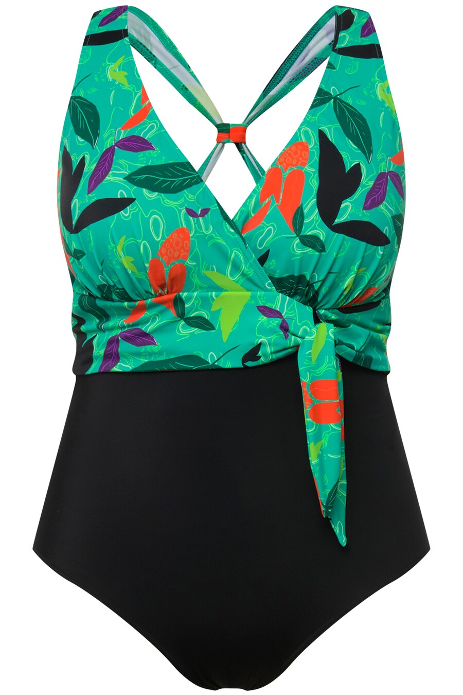

Треугольный купальник Ulla Popken, цвет Green/Black