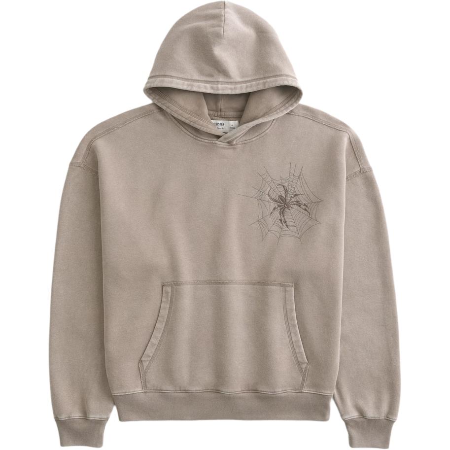 

Hollister/ Мужская толстовка с капюшоном, коричневая, средней толщины