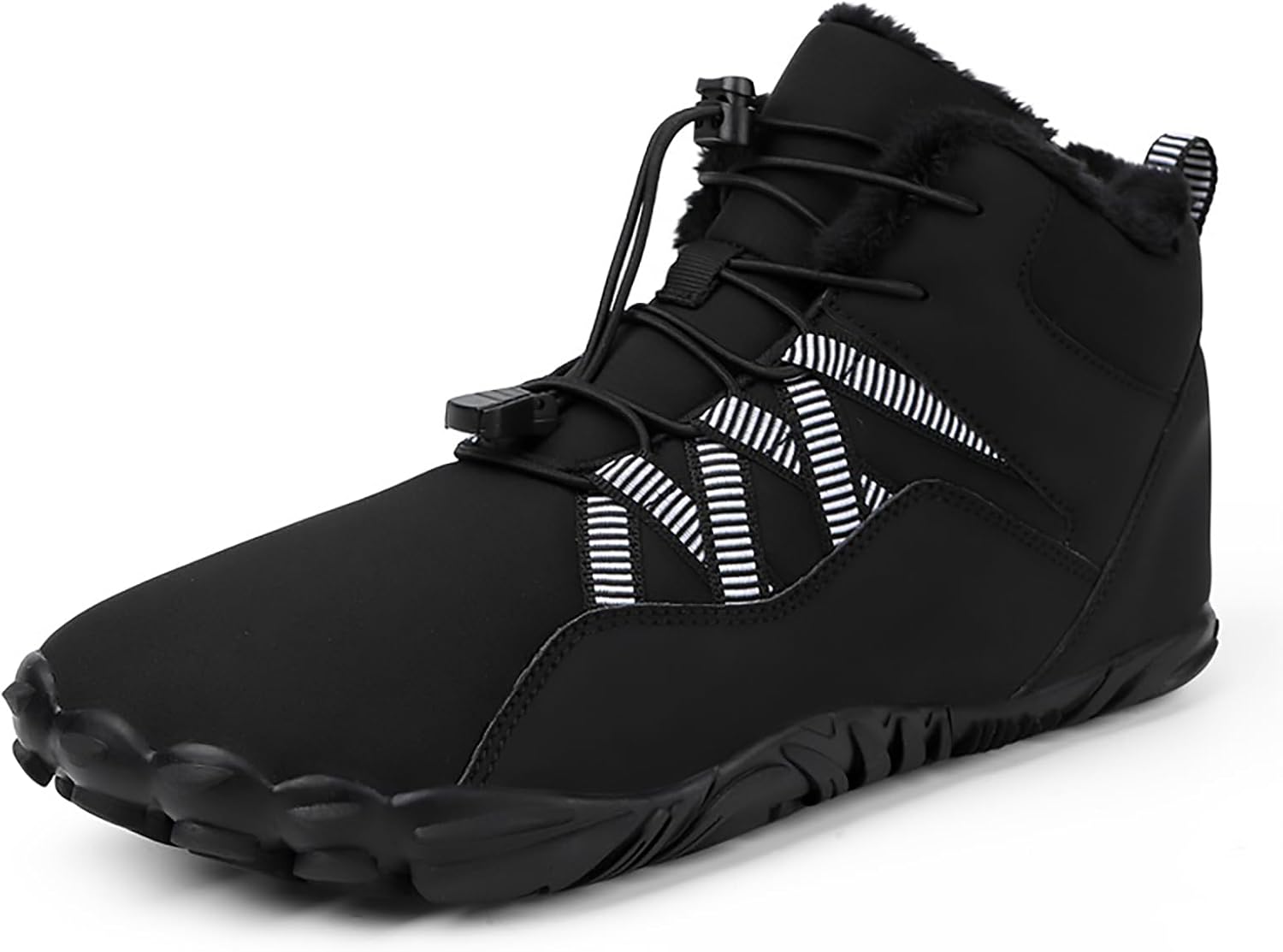 

Зимние походные босоножки для женщин и мужчин, слипоны для прогулок, обувь с широкой носочной частью, плоская пятка, подошва EVA Pgfek, черный