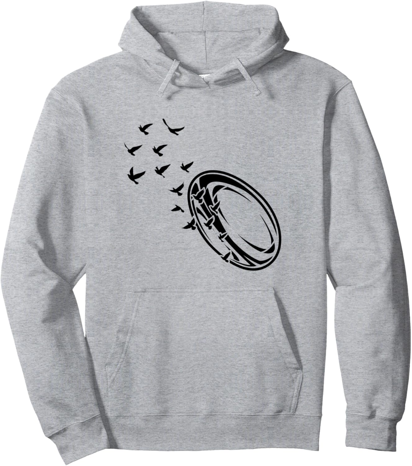 

Регбийный мяч, регбийная толстовка Rugby Player Rugby Designs, серый