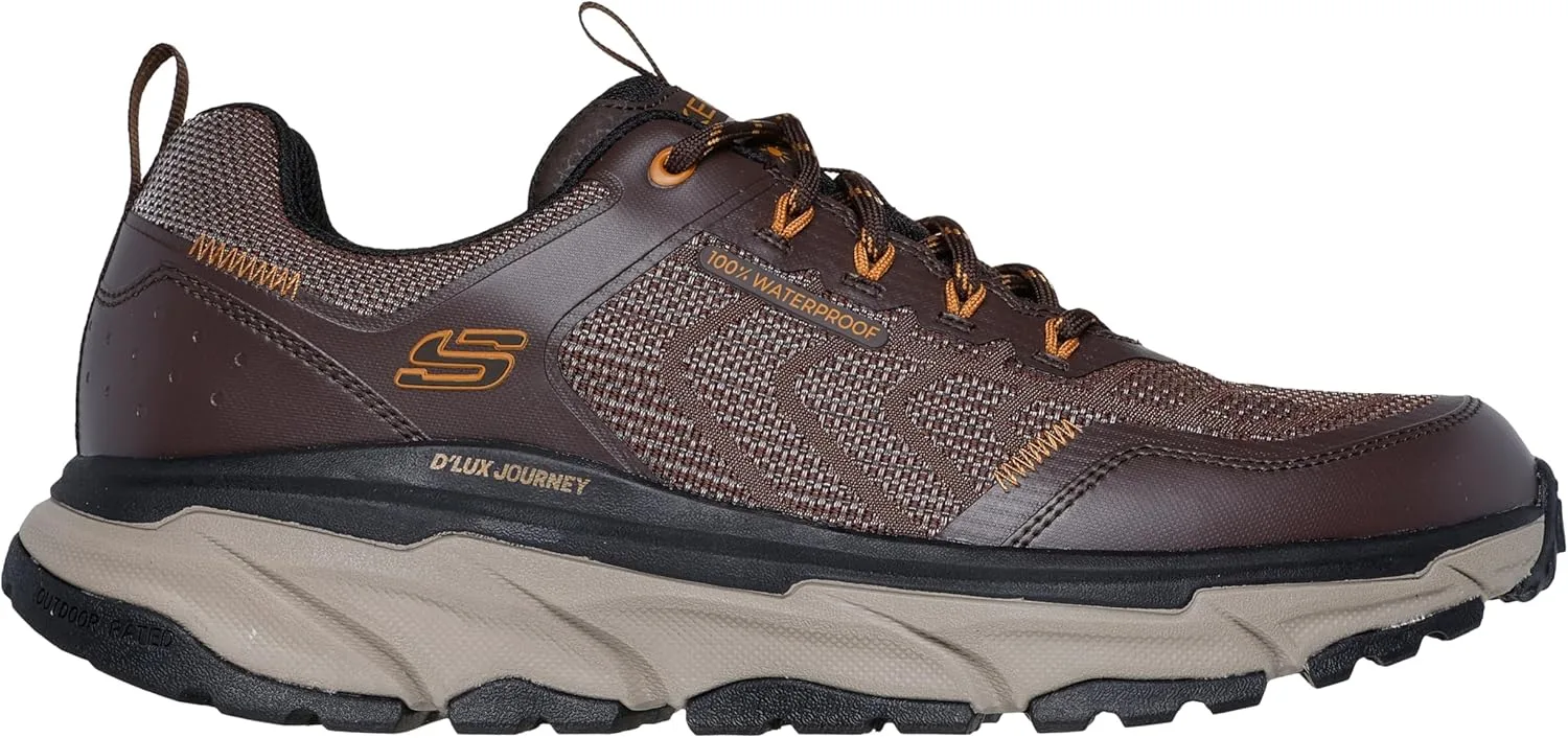 Мужские походные кроссовки Skechers D'lux Journey Defender Stitch, коричневый — фото 2