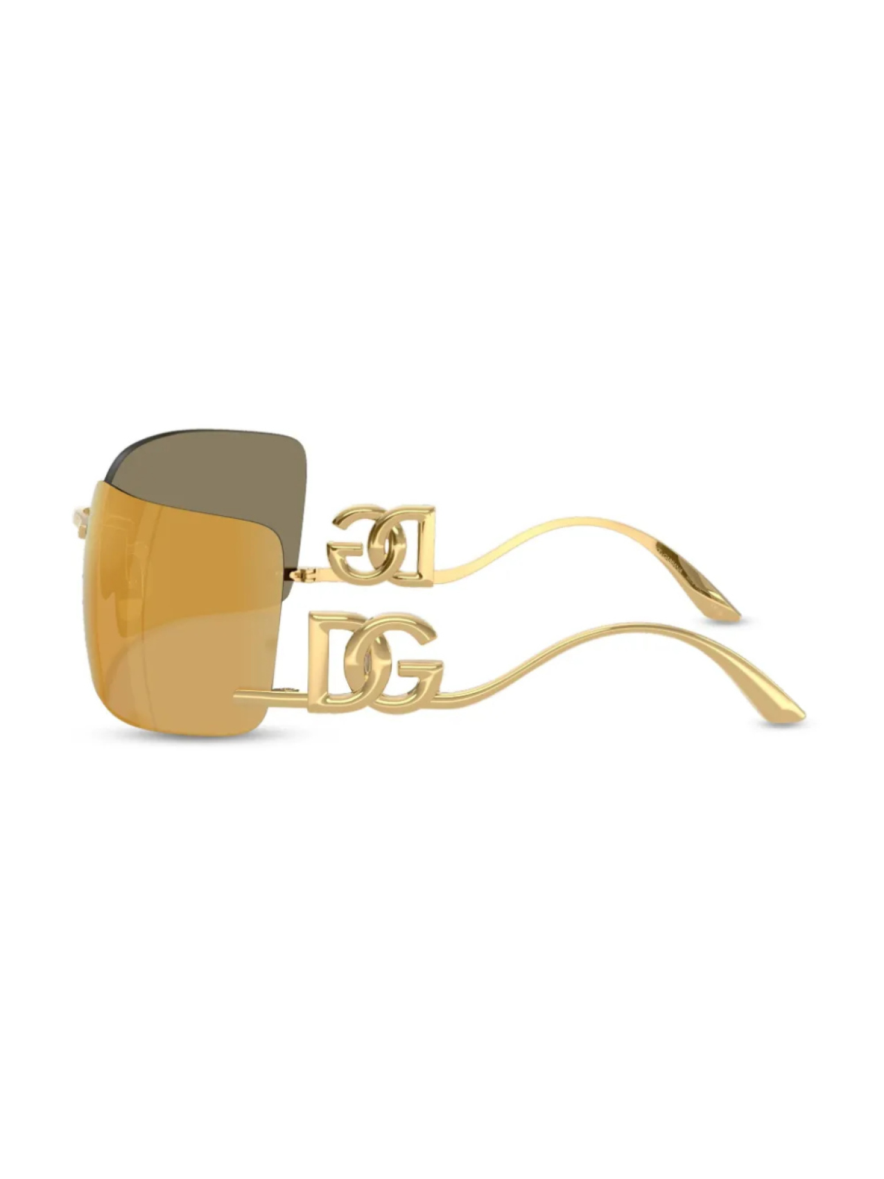 Солнцезащитные очки с логотипом Dolce & Gabbana Eyewear, золотой — фото 3