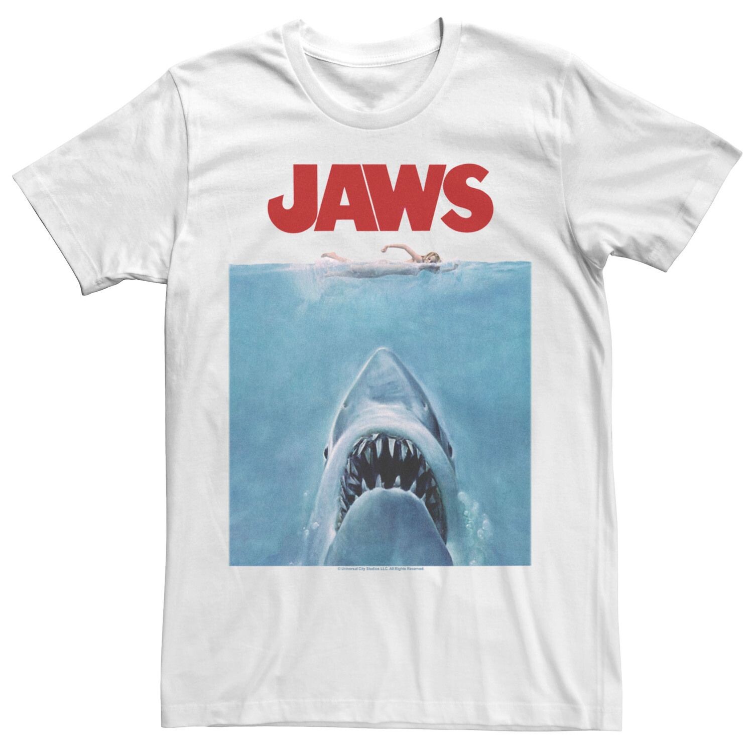 

Мужская футболка оверсайз с плакатом Jaws Licensed Character