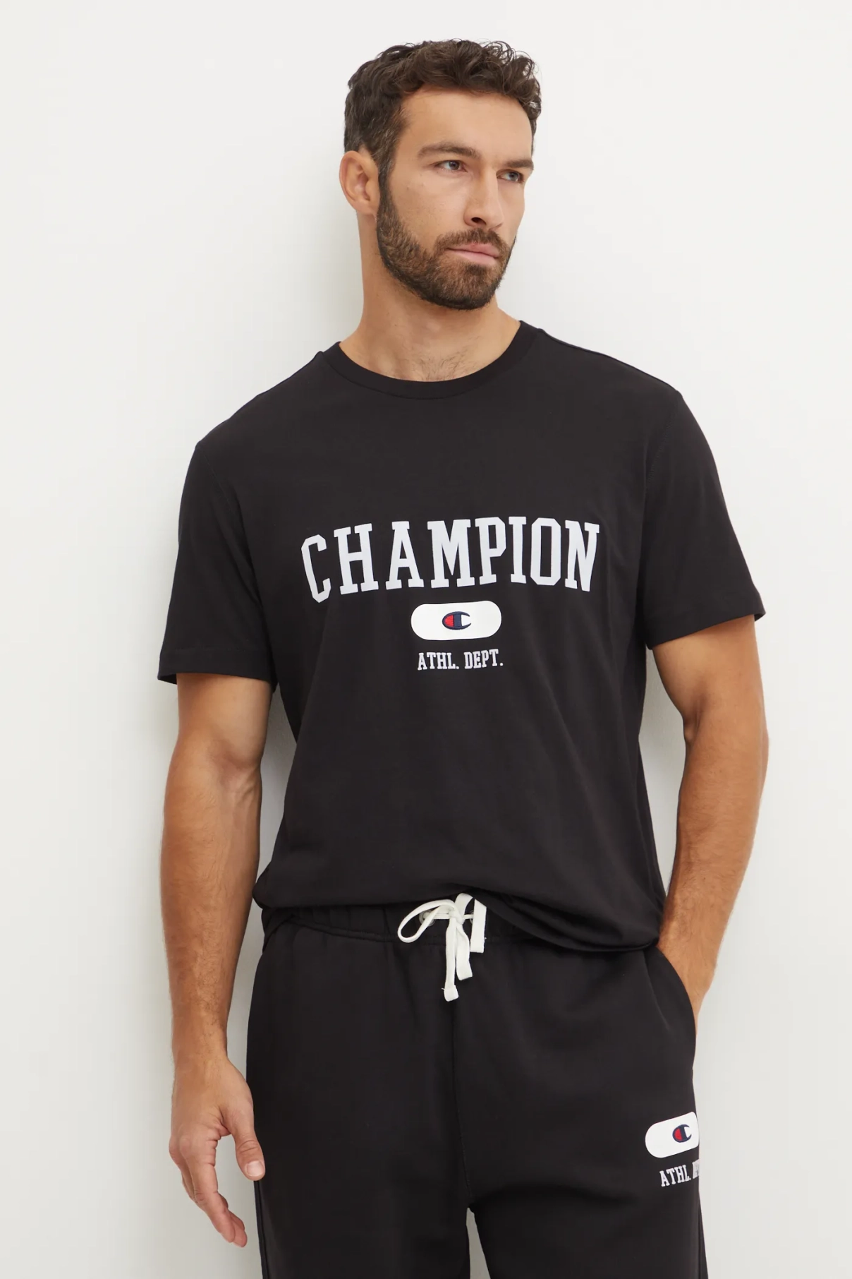 

Хлопковая футболка Champion, черный