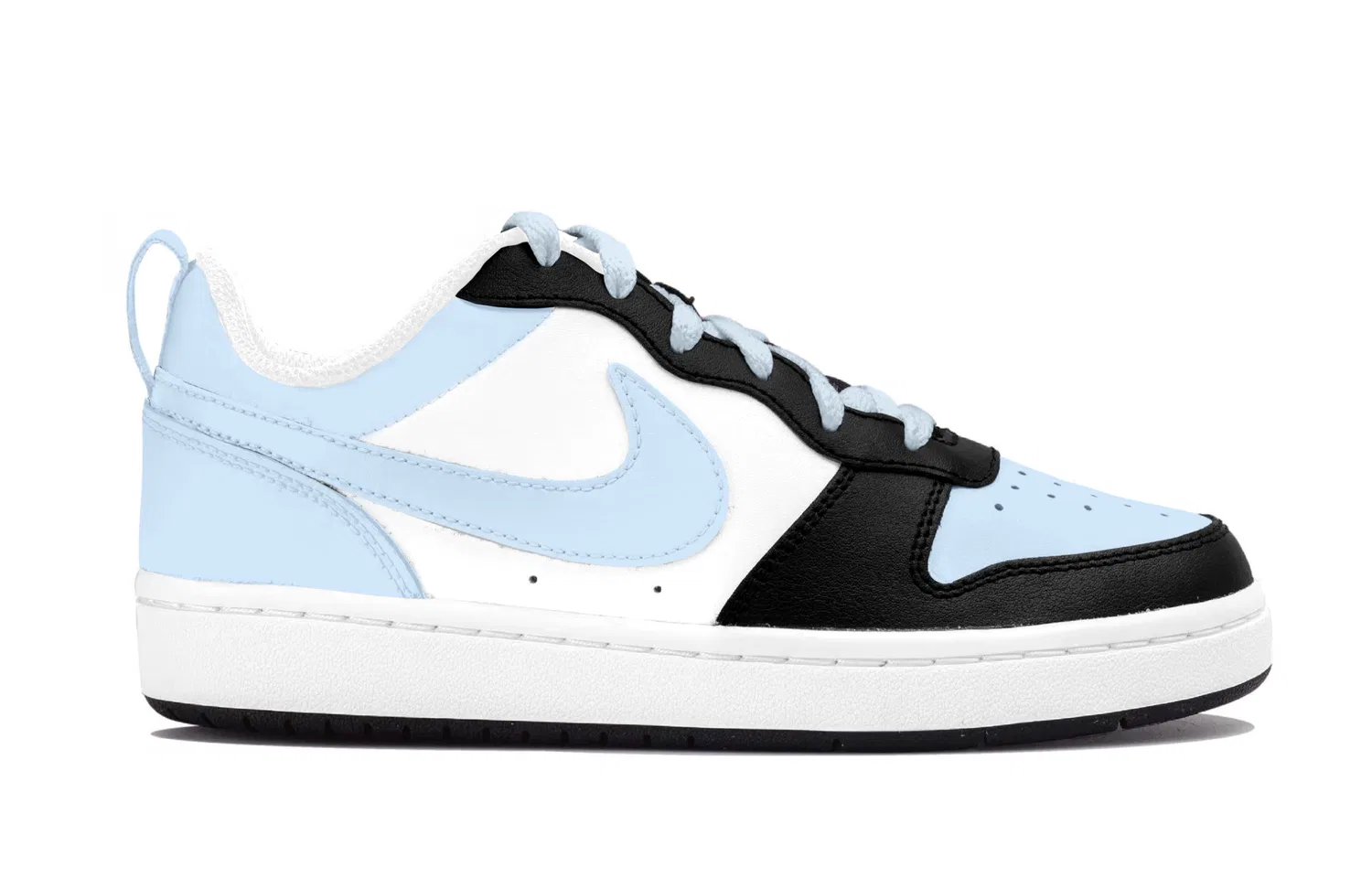 Детские скейтбордические кроссовки Nike Court Borough, Black Blue — фото 3
