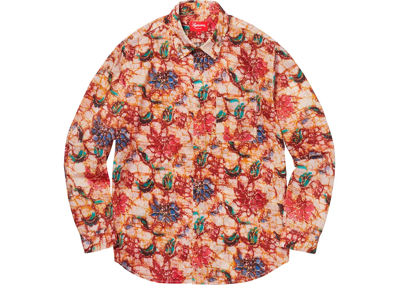 Мужская рубашка с принтом Acid Floral Supreme, Multi